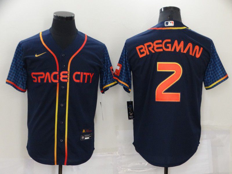 Men Houston Astros 2 Bregman Blue City Edition Game Nike 2022 MLB Jerseys